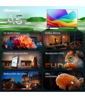 Tv hisense 32 pulgadas qled fhd - 32a5s - smart tv