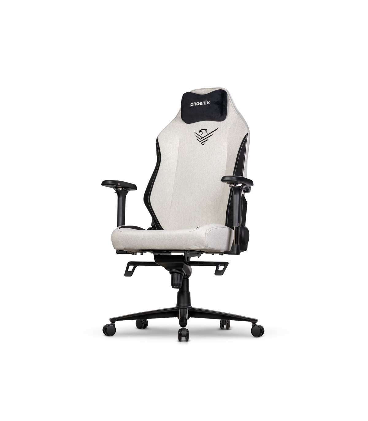 Silla gaming phoenix monarch remaster tela gris y negro talla r