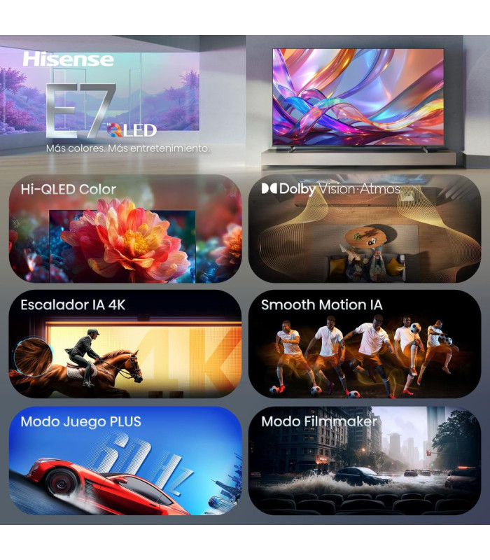 Tv hisense 50 pulgadas qled 4k uhd - 50e7s - smart tv