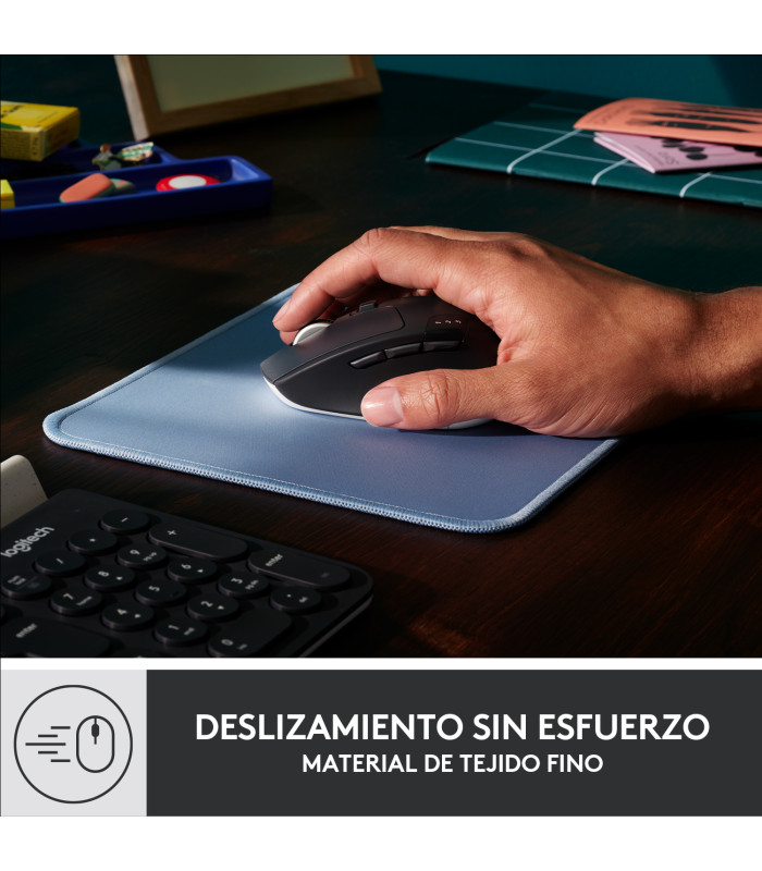 Alfombrilla logitech desk mat -  studio series gris azulado