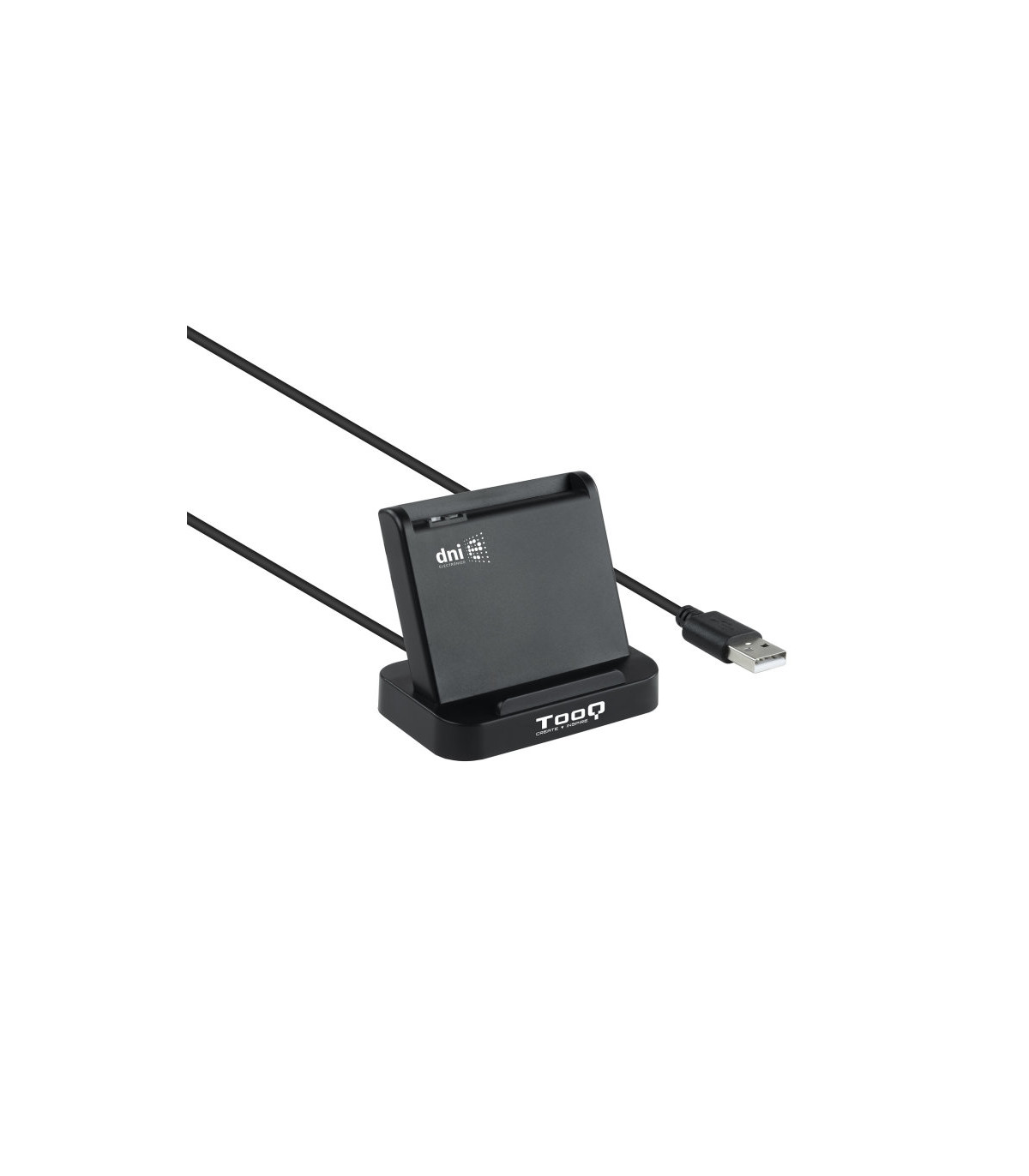 Lector de tarjetas externo tooq tqr - 220b dnie vision usb 2.0 negro