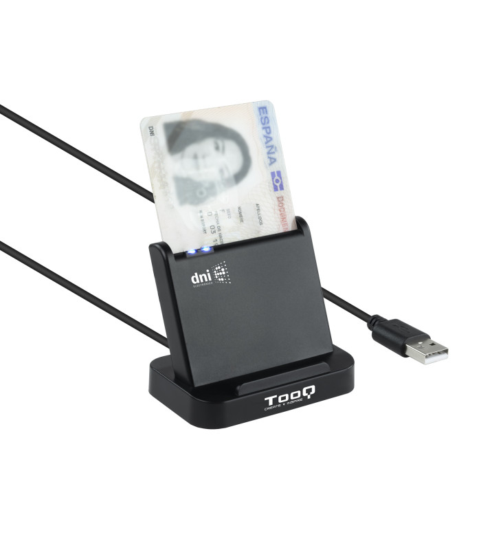 Lector de tarjetas externo tooq tqr - 220b dnie vision usb 2.0 negro