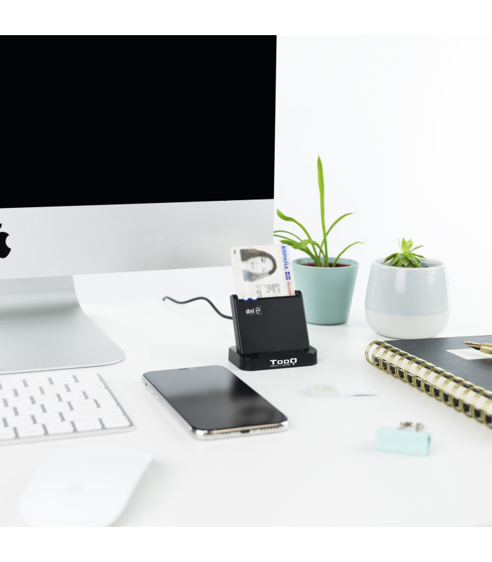 Lector de tarjetas externo tooq tqr - 220b dnie vision usb 2.0 negro
