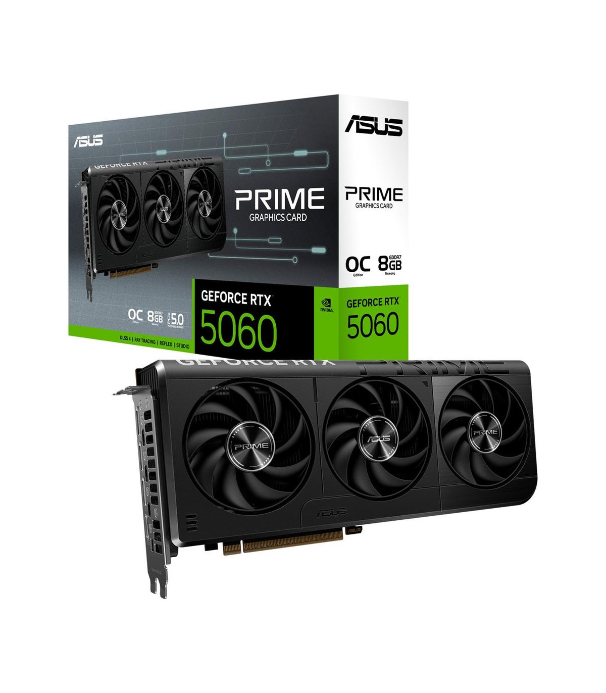 Tarjeta grafica asus prime rtx 5060 8gb gddr7 -  3x dp -  1x hdmi pci express 5.0
