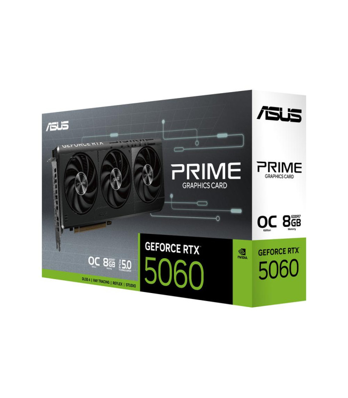 Tarjeta grafica asus prime rtx 5060 8gb gddr7 -  3x dp -  1x hdmi pci express 5.0