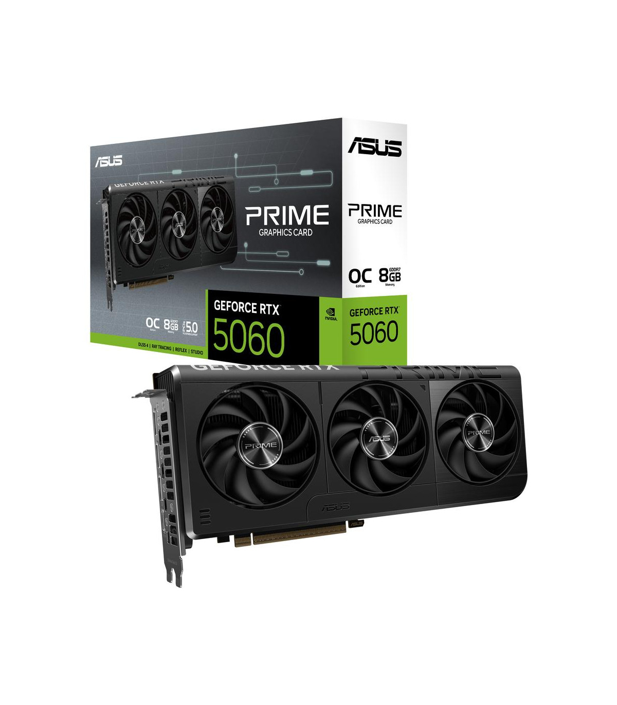 Tarjeta grafica asus prime rtx 5060 8gb gddr7 -  3x dp -  1x hdmi pci express 5.0