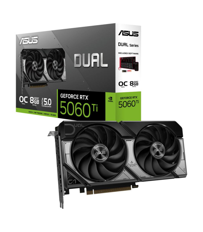Tarjeta grafica asus nvidia dual rtx 5060 ti 8gb gddr7 -  3x dp -  1x hdmi pci express 5.0