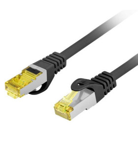 Cable red lanberg latiguillo cat.6a s - ftp lszh cu 1m negro fluke passed