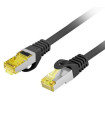 Cable red lanberg latiguillo cat.6a s - ftp lszh cu 1m negro fluke passed
