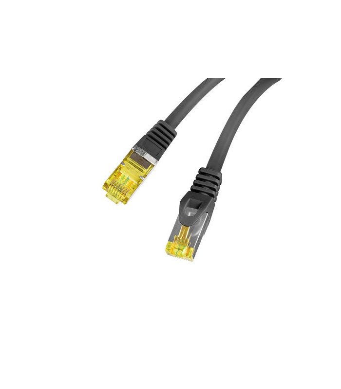 Cable red lanberg latiguillo cat.6a s - ftp lszh cu 1m negro fluke passed
