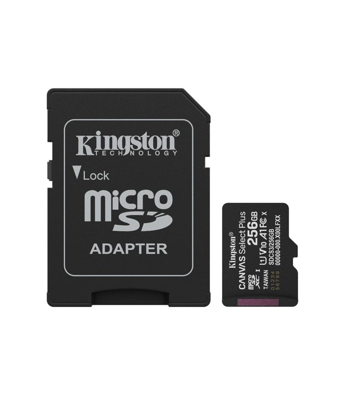 Tarjeta memoria micro secure digital sdxc 256gb kingston canvas select plus clase 10 uhs - 1 + adaptador sd