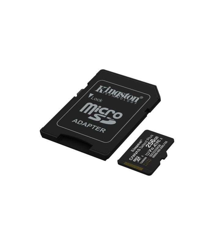 Tarjeta memoria micro secure digital sdxc 256gb kingston canvas select plus clase 10 uhs - 1 + adaptador sd