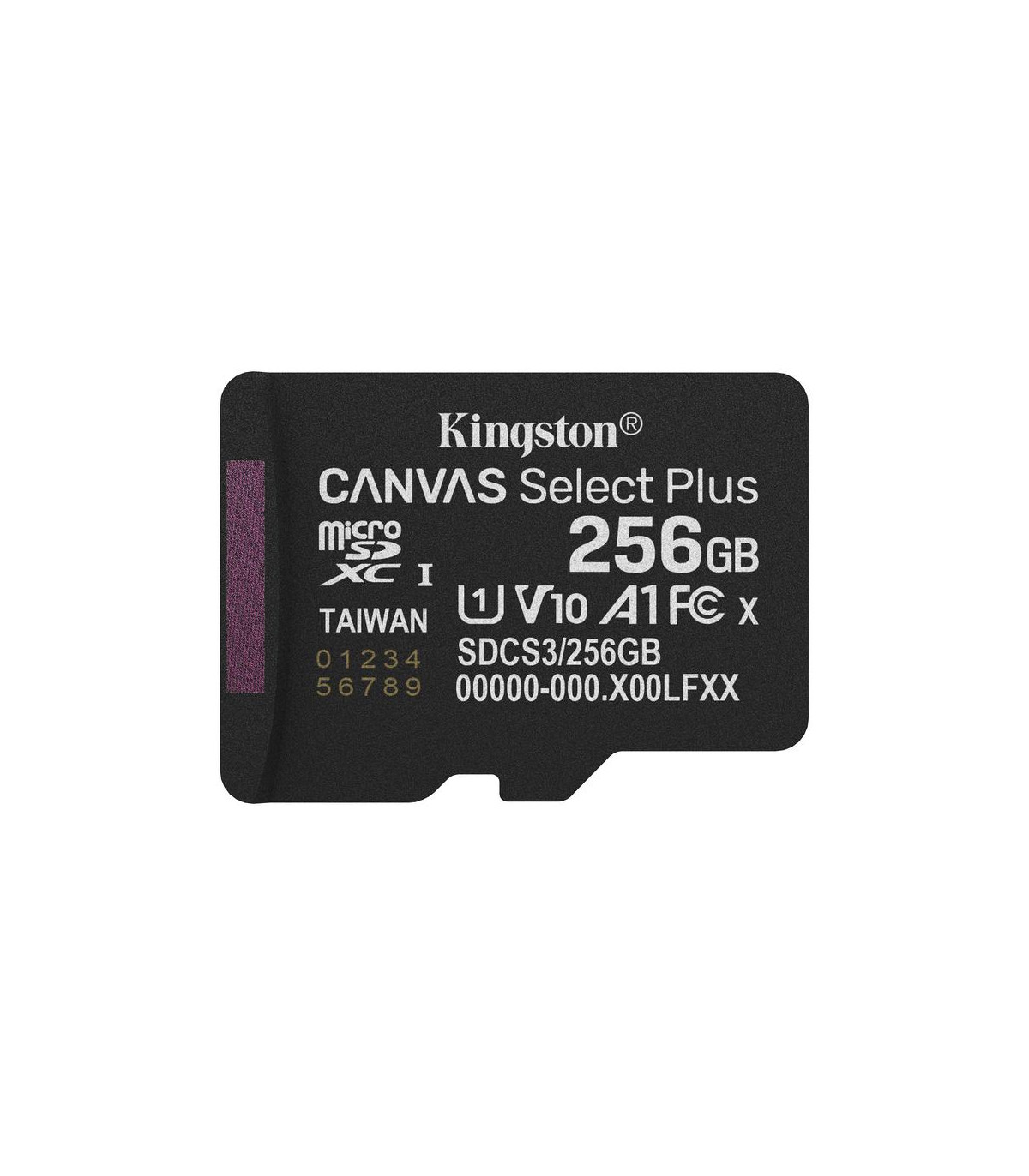 Tarjeta memoria micro secure digital sdxc 256gb kingston canvas select plus clase 10 uhs - 1 + adaptador sd
