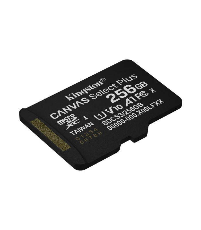 Tarjeta memoria micro secure digital sdxc 256gb kingston canvas select plus clase 10 uhs - 1 + adaptador sd