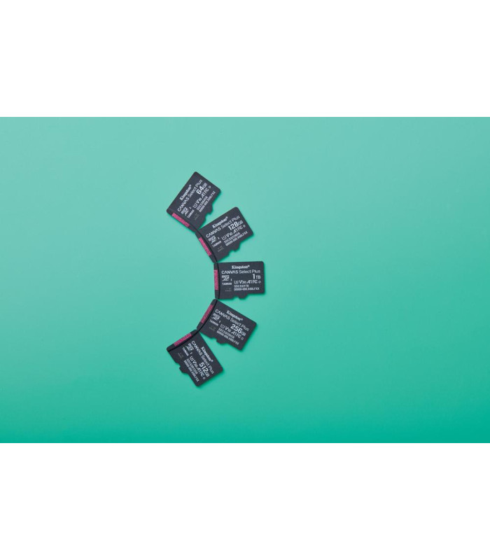 Tarjeta memoria micro secure digital sdxc 256gb kingston canvas select plus clase 10 uhs - 1 + adaptador sd