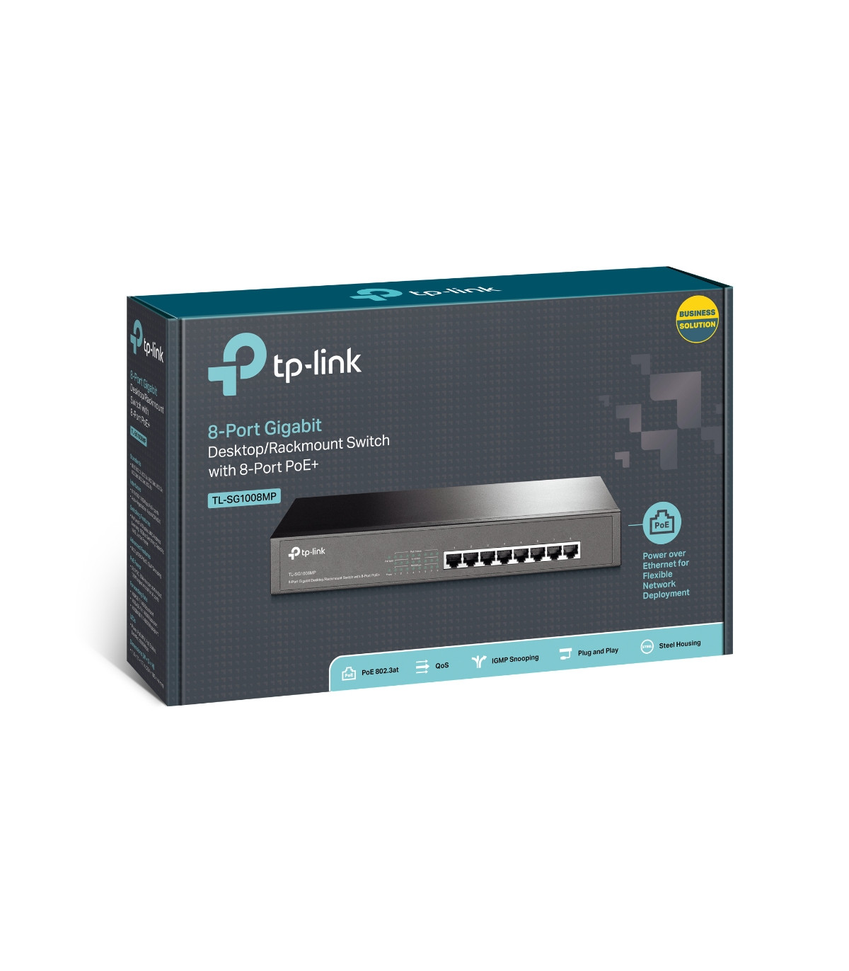 Switch 8 puertos tp - link tl - sg1008mp 10 - 100 - 1000 poe+