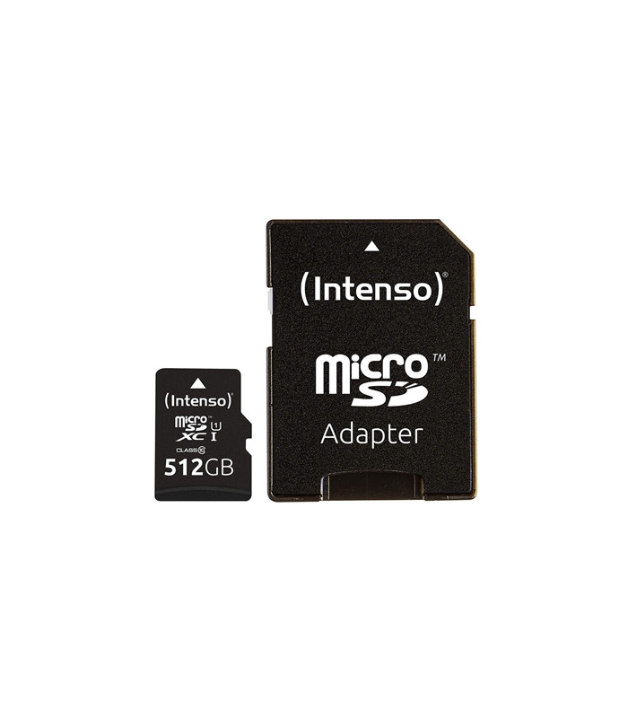 Tarjeta memoria micro sd intenso 512gb premium uhs - i cl10 + adaptador sd