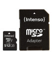 Tarjeta memoria micro sd intenso 512gb premium uhs - i cl10 + adaptador sd