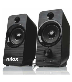 Altavoces pc nilox 2.0 6w negro