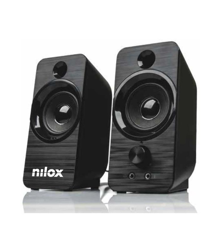 Altavoces pc nilox 2.0 6w negro
