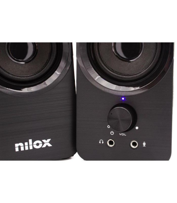 Altavoces pc nilox 2.0 6w negro