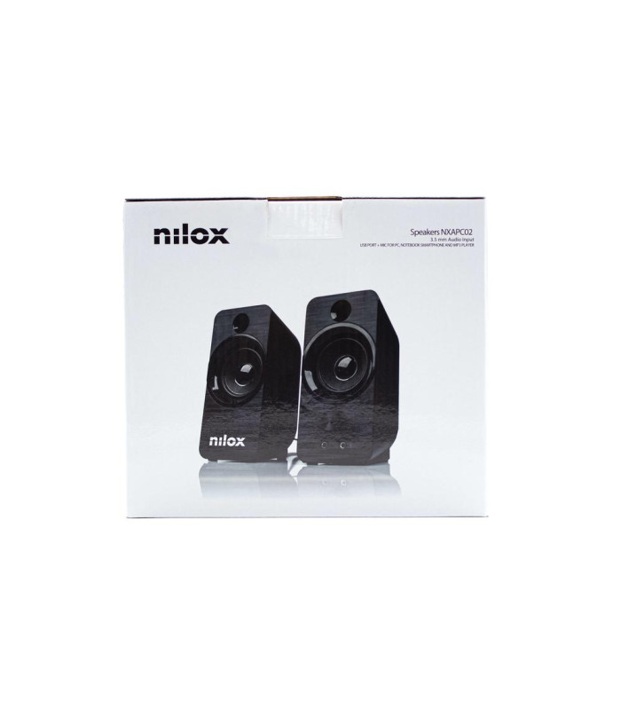 Altavoces pc nilox 2.0 6w negro