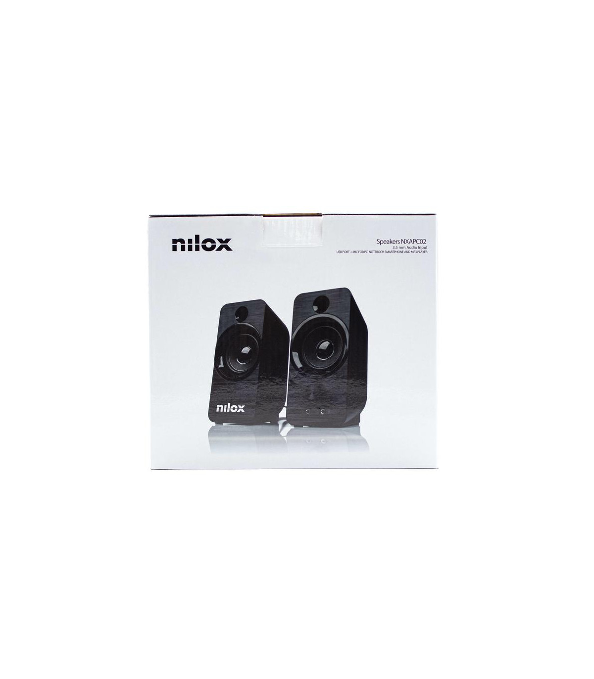Altavoces pc nilox 2.0 6w negro