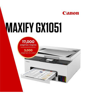 Multifunción inyección canon maxify gx1051 red - wifi - duplex impresión - depósitos tinta - 3 botellas negro