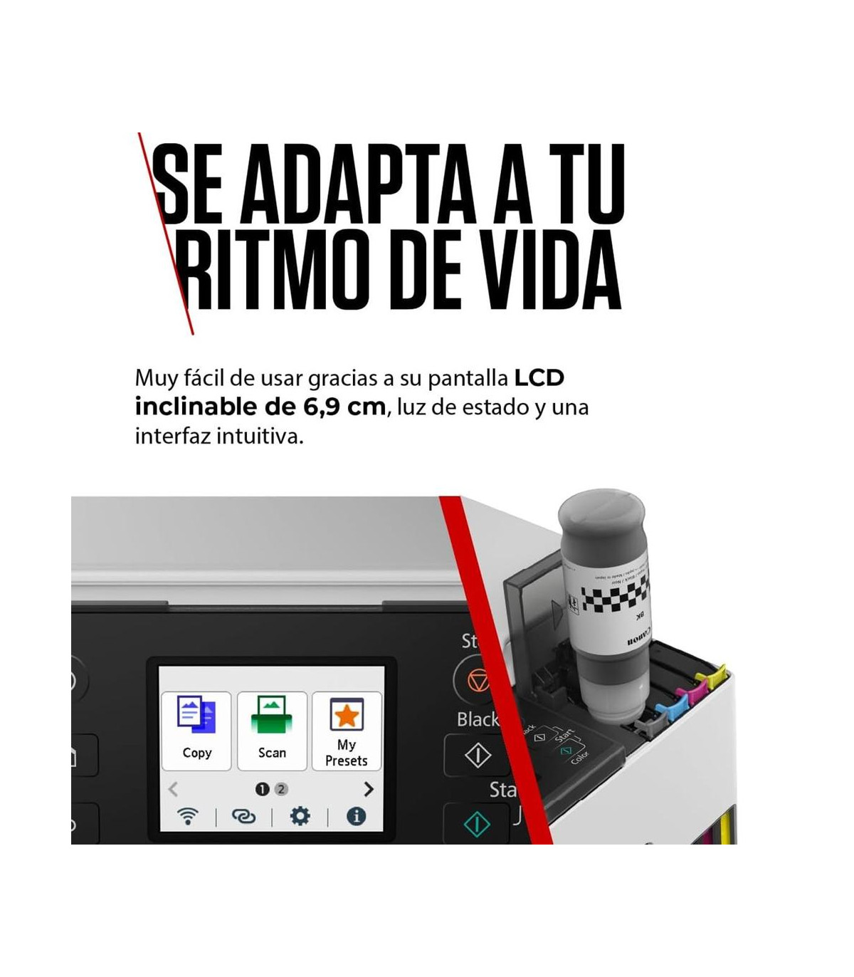 Multifunción inyección canon maxify gx1051 red -  wifi -  duplex impresión -  depósitos tinta -  3 botellas negro
