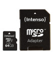 Tarjeta memoria micro sd intenso 64gb profesional v30 + adaptador sd