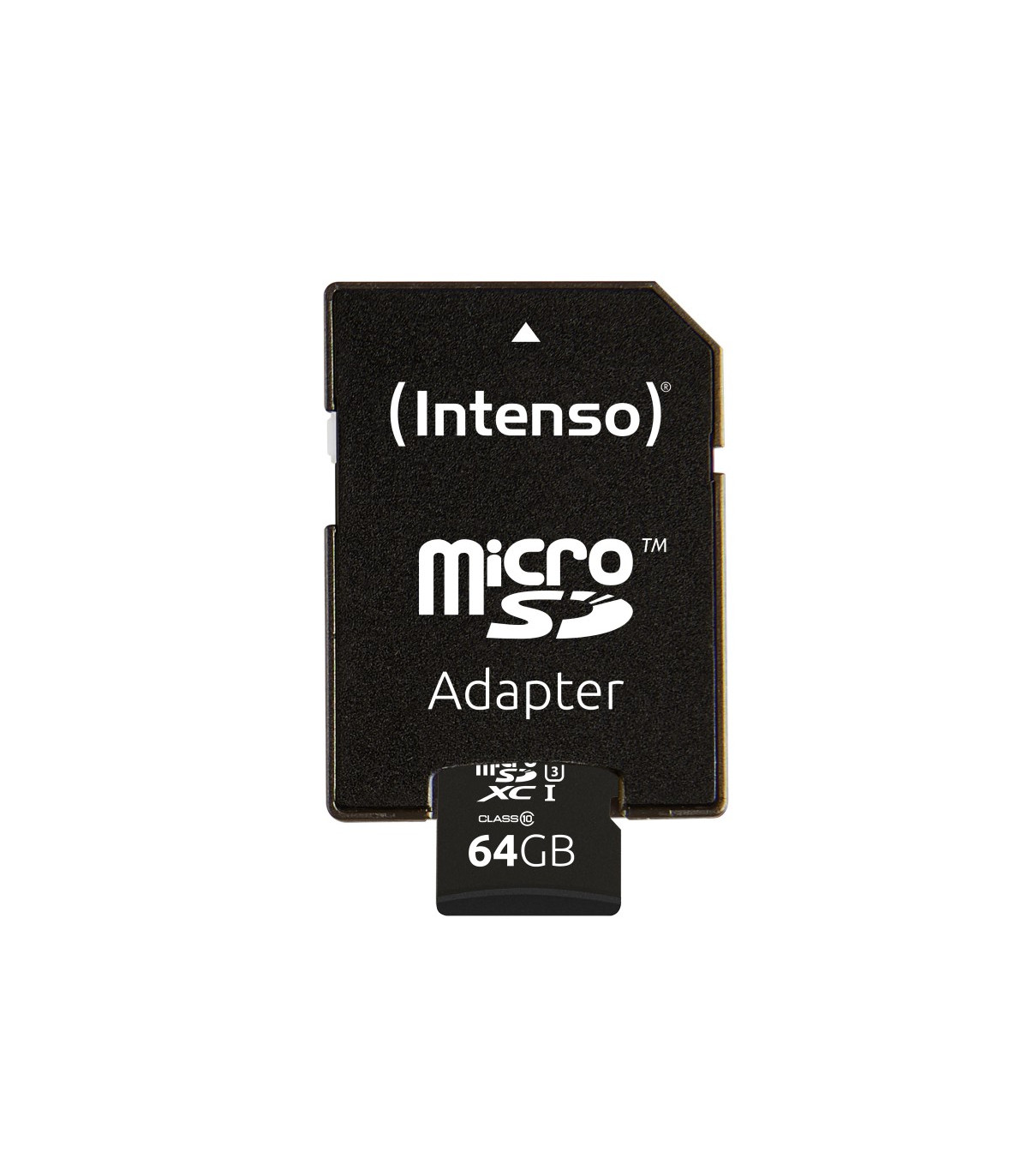 Tarjeta memoria micro sd intenso 64gb profesional v30 + adaptador sd