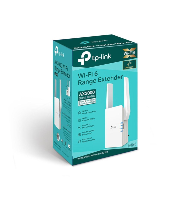 Extensor de cobertura wifi tp - link re705x ax3000 2 antenas