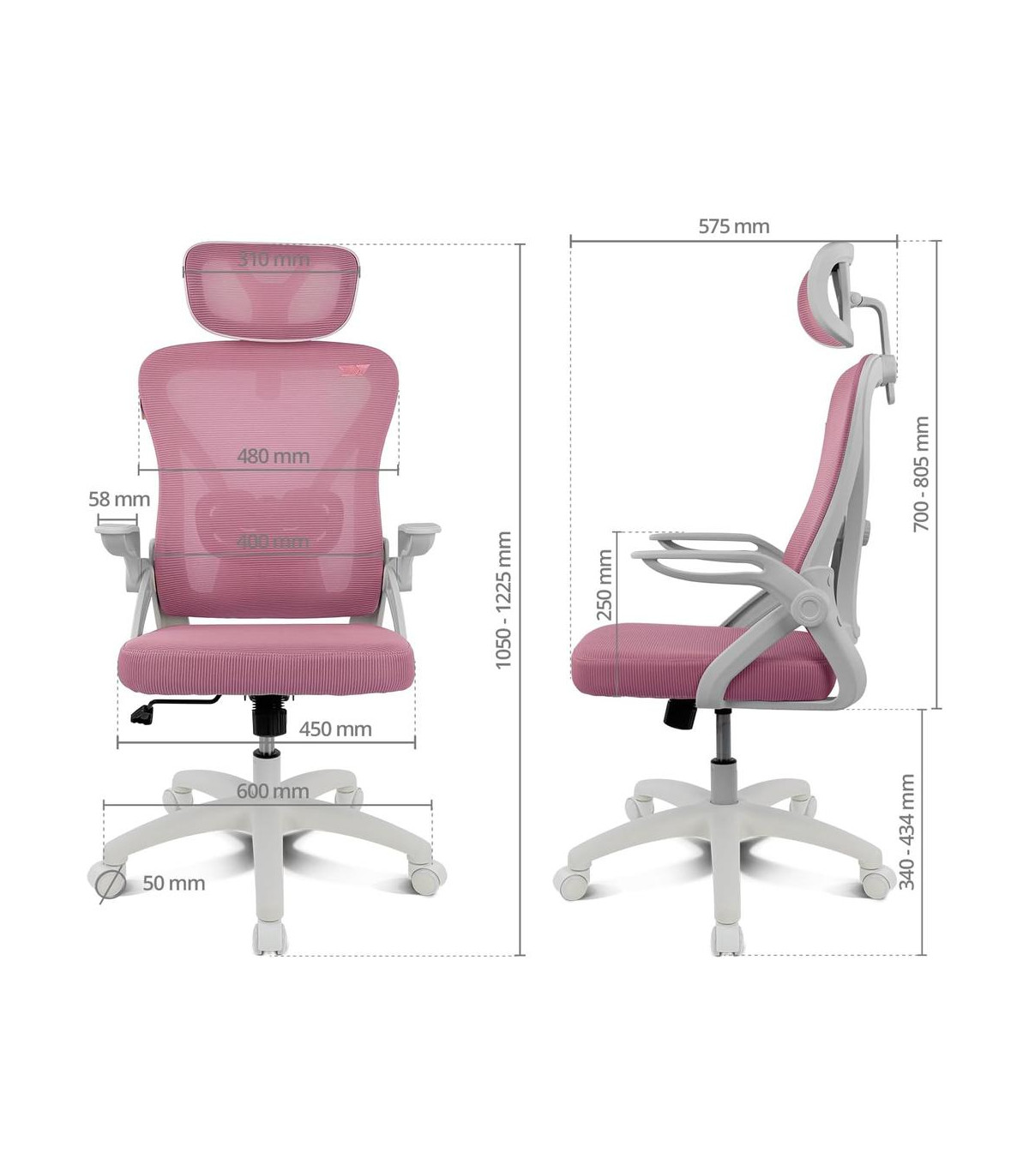 Silla gaming drift drair35 blanca - rosa