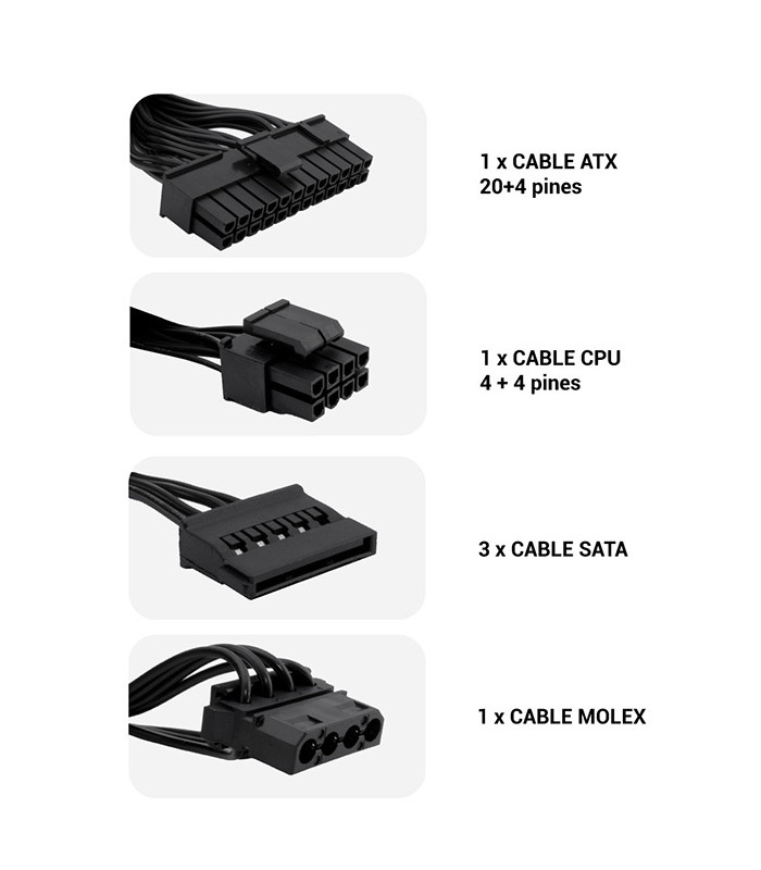 Fuente de alimentacion coolbox sfx basic black 550w 550gr - s