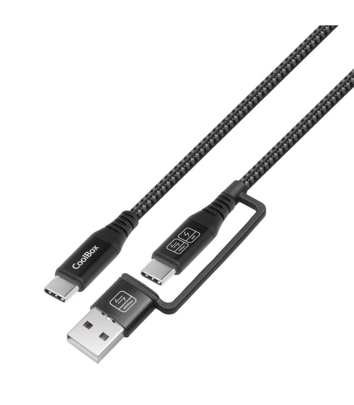 Cable coolbox carga mas datos micro usb - c 60w 1.2m adaptador usb - a