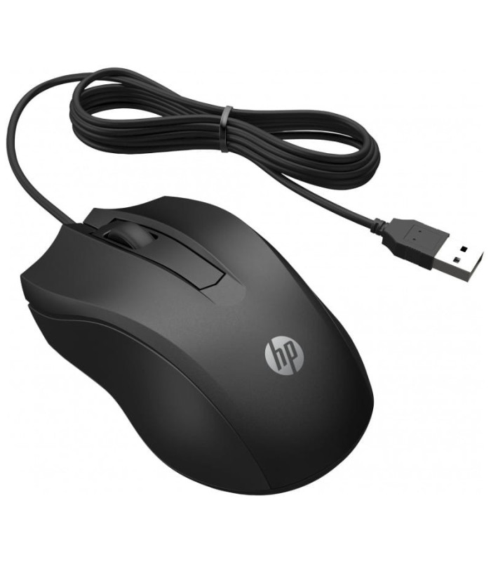 Raton cable hp 100 usb negro
