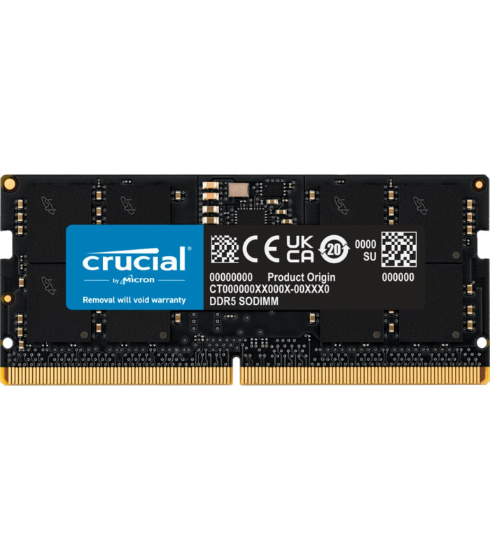 Memoria ram ddr5 16gb crucial  - sodimm - 4800 mhz - pc5 38400 cl40