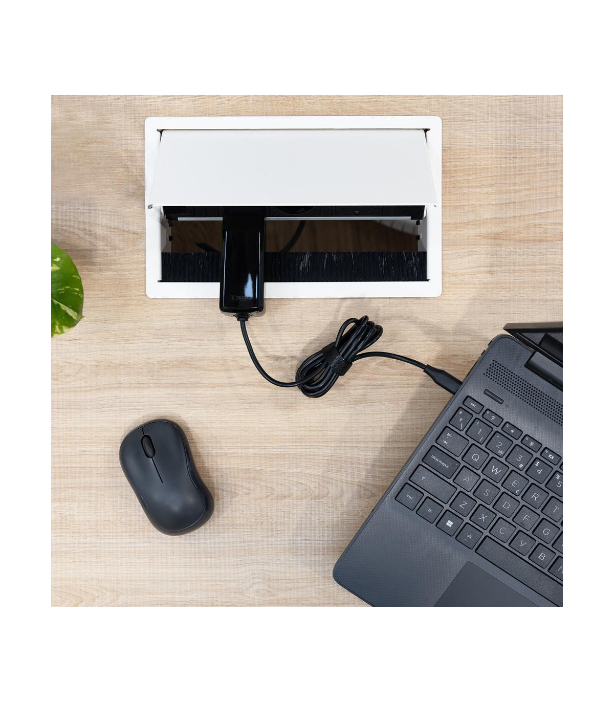 Cargador de pared tooq tqlc - usbcgan45pd - c 45w gan usb tipo c negro