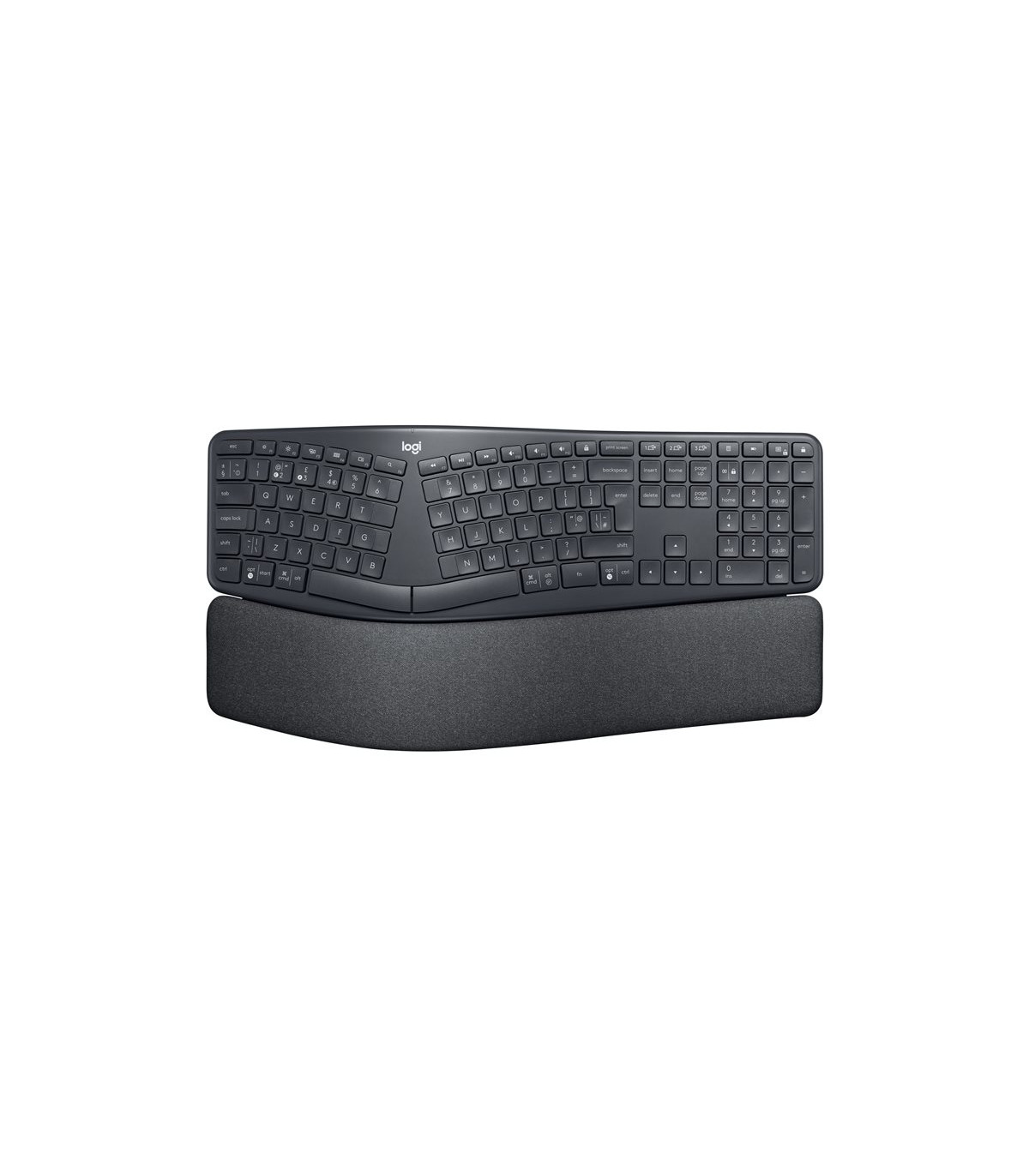 Teclado logitech ergo k860 split for business con logi bolt bluetooth wireles inalambrico grafito