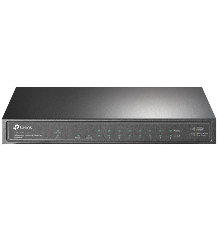 Switch 10 puertos tp - link tl - sg1210p 10 - 100 - 1000 8 puertos poe+ 1 puerto sfp