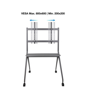 Soporte de suelo con ruedas tooq fs20205m - b 50 pulgadas - 86 pulgadas carga maxima 120kg