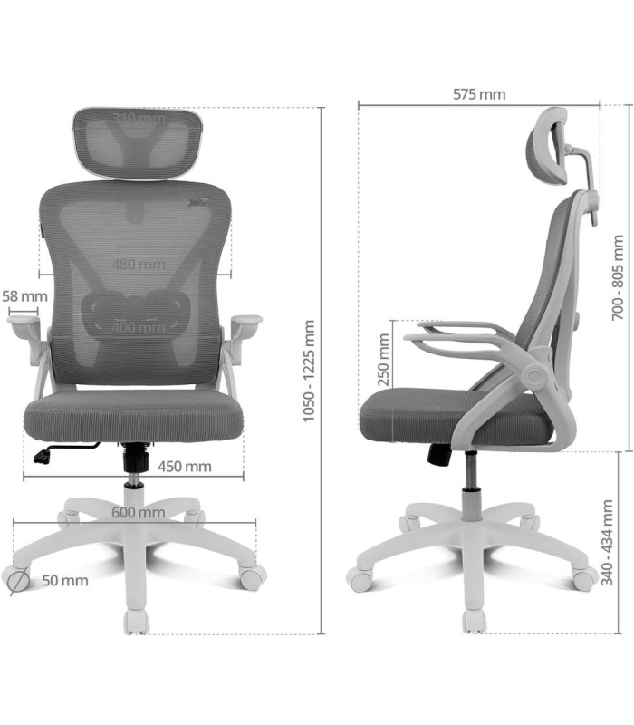 Silla gaming drift drair35 blanca - gris
