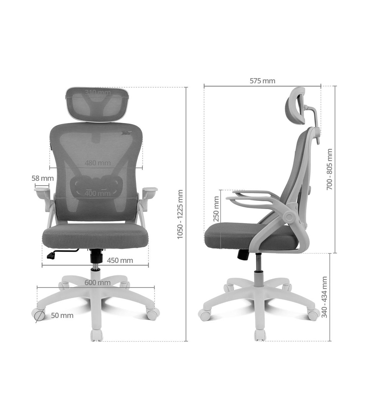 Silla gaming drift drair35 blanca - gris