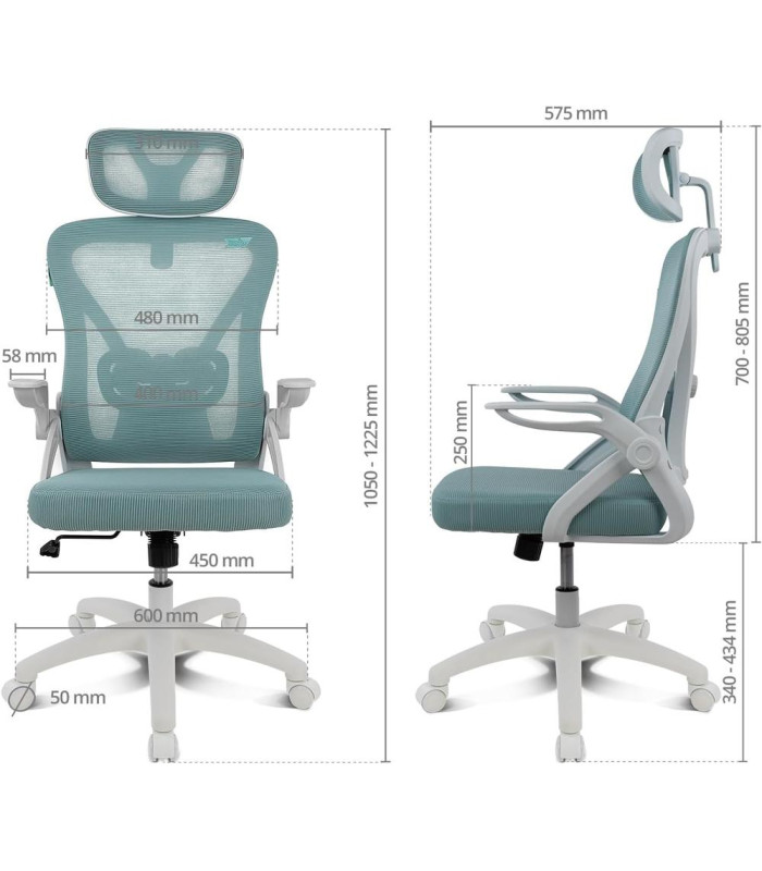 Silla gaming drift drair35 blanca - turquesa