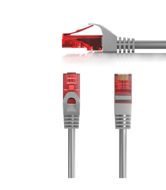 Cable red ewent latiguillo rj45 utp cat6 20m gris