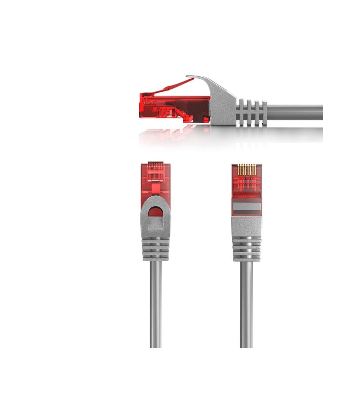 Cable red ewent latiguillo rj45 utp cat6 20m gris