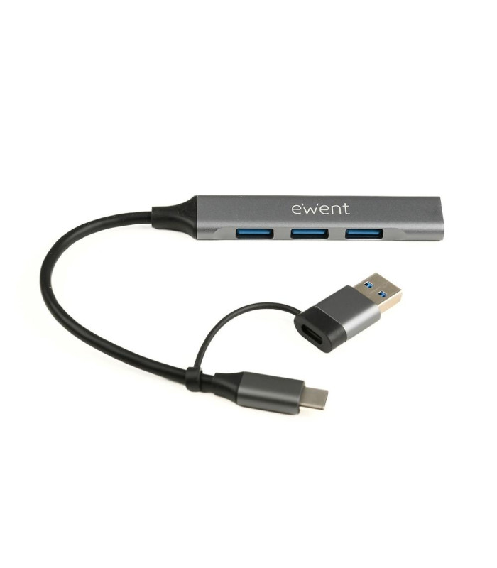 Hub ewent usb tipo c - usb 3.2 4 en 1