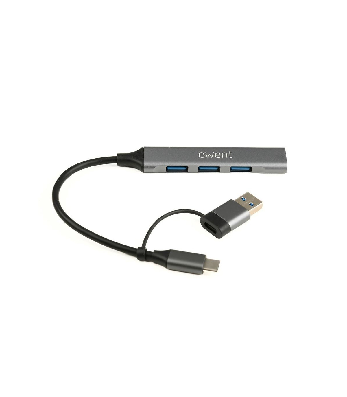 Hub ewent usb tipo c - usb 3.2 4 en 1