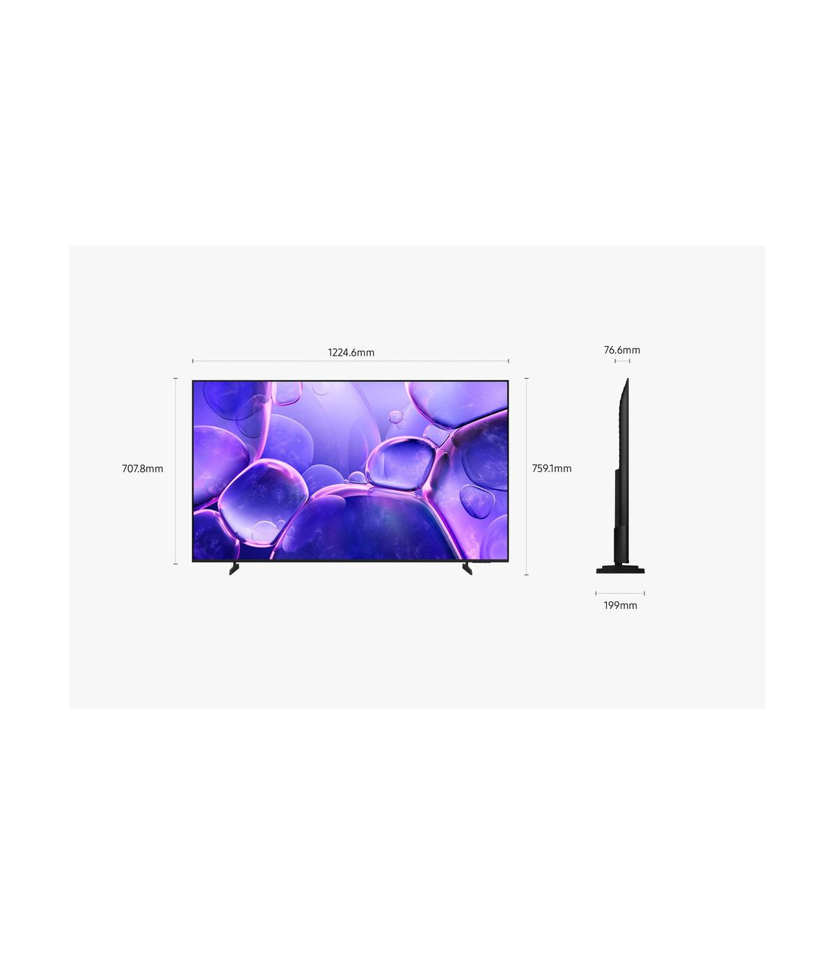 Tv samsung 55 pulgadas led 4k uhd -  tu55u8005f -  smart tv