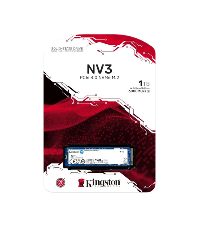 Disco duro interno ssd kingston nv3 1tb m.2 nvme pcie 4.0